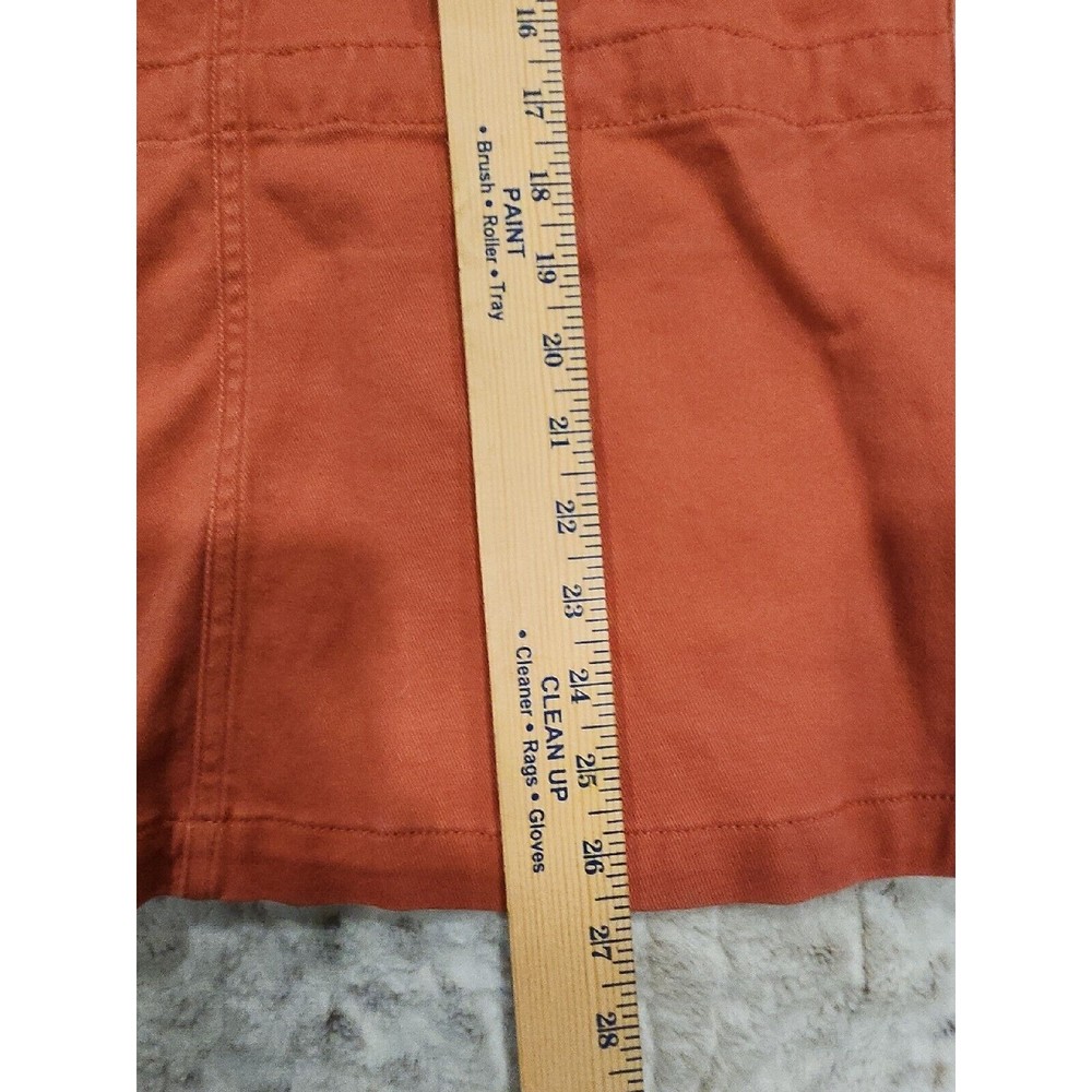 LUCKY BRAND‎ ORANGE COLOR UTILITY JACKET Womens Long Sleeve Large Zippered - Picture 7 of 9